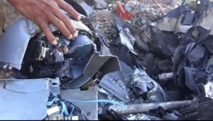 صور لحطام طائرة استطلاع 7