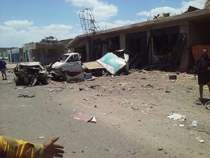 استهداف سوق ذهبان 0
