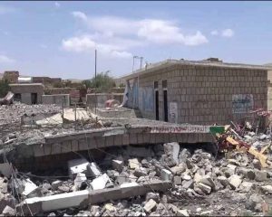 تدمير مدرسة في منطقة مرهبة0